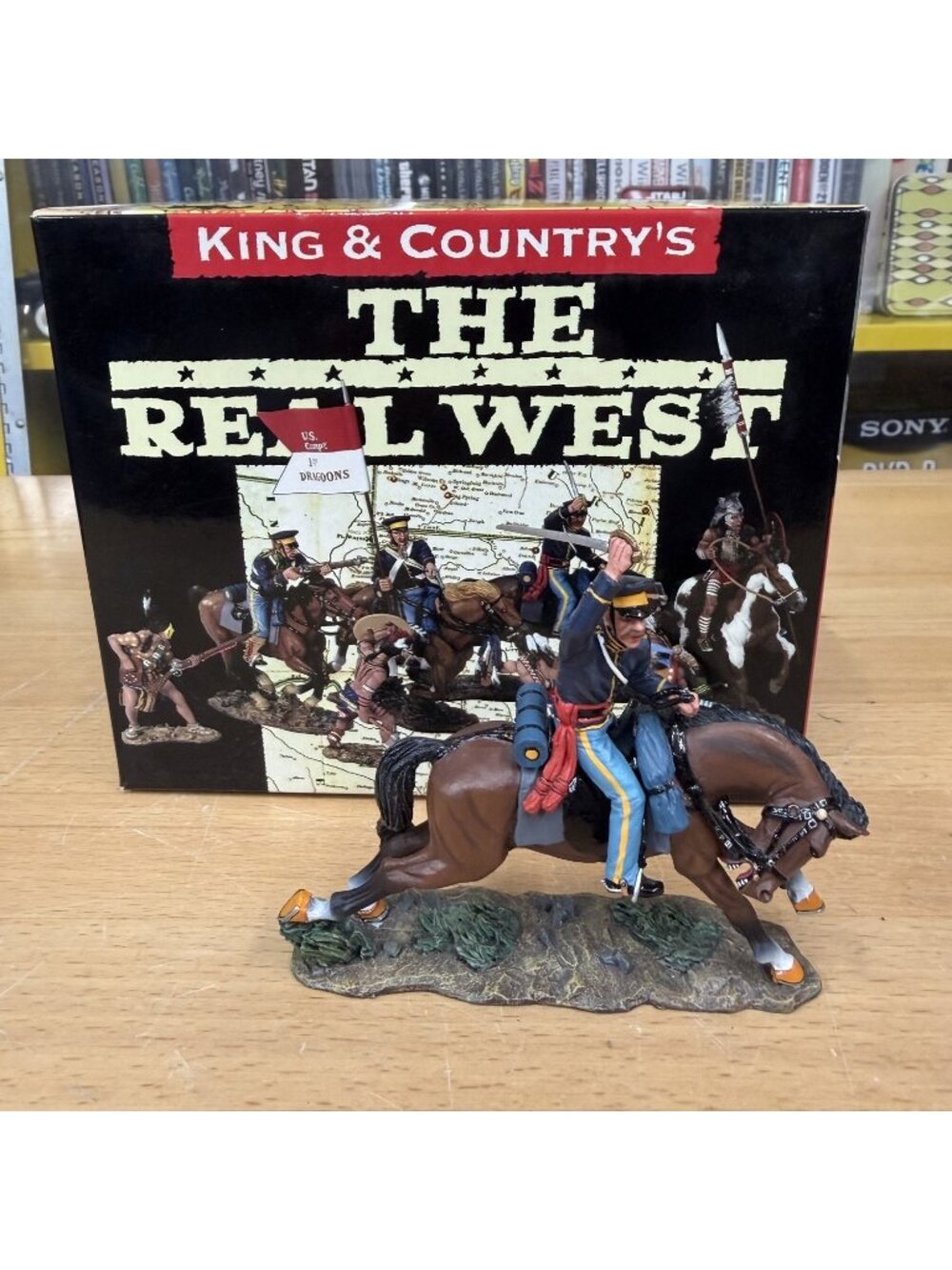 King & Country TRW003 Mounted Dragoon with Sword The Real West Boxed